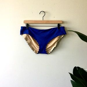 J. Crew Scallop Blue Bikini Bottoms